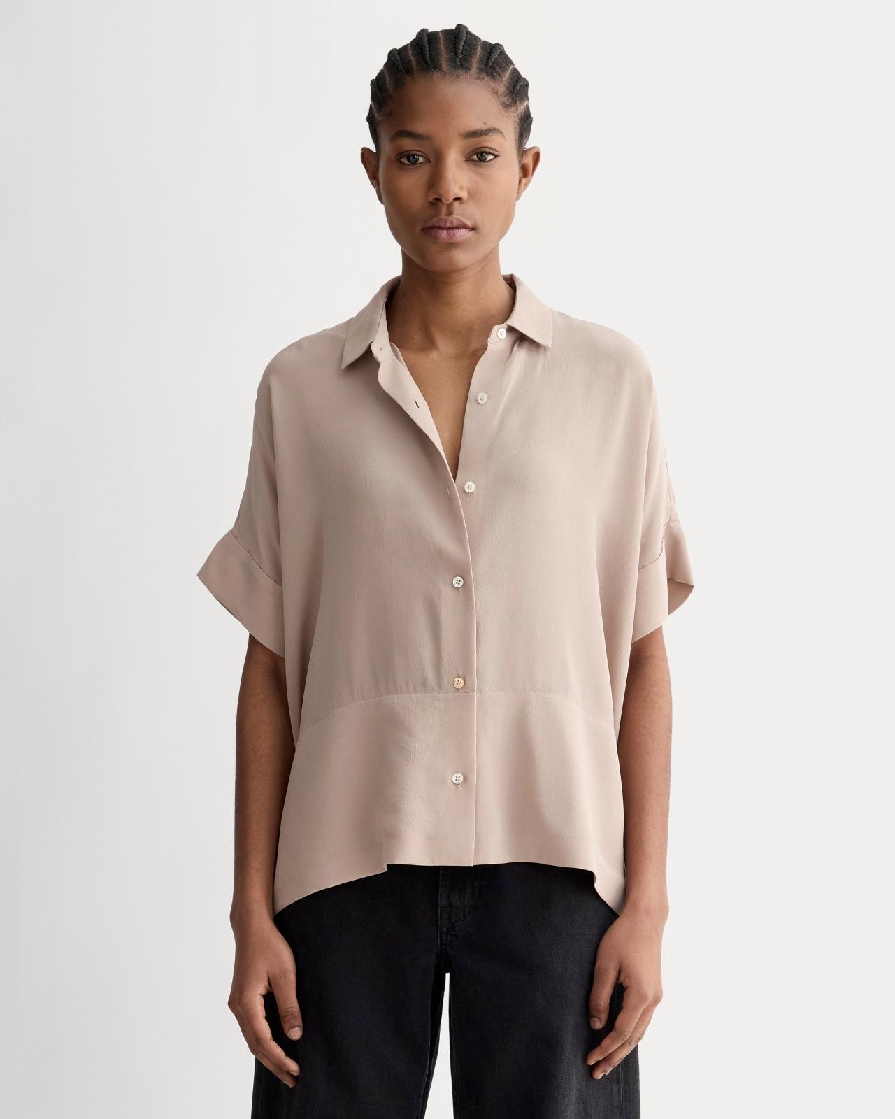 The Boxy Shirt in Washable Silk Product Image