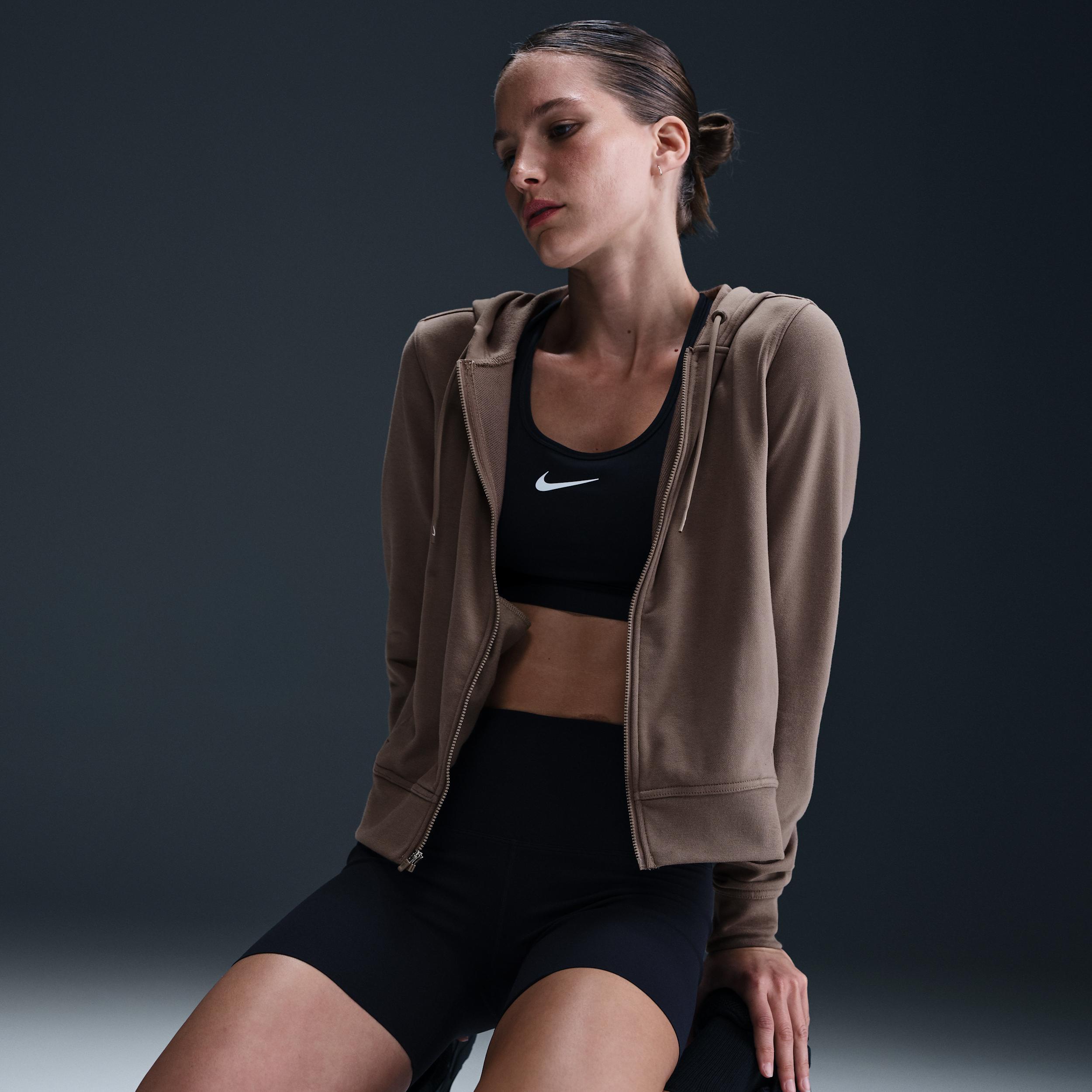 Nike Women's Dri-FIT One Full-Zip French Terry Hoodie Product Image