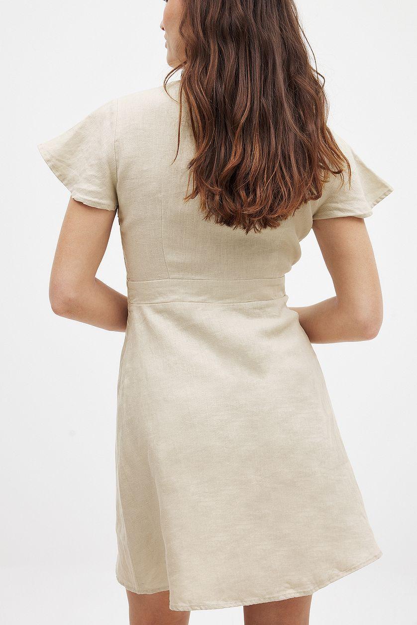 Tie Front Linen Dress Product Image