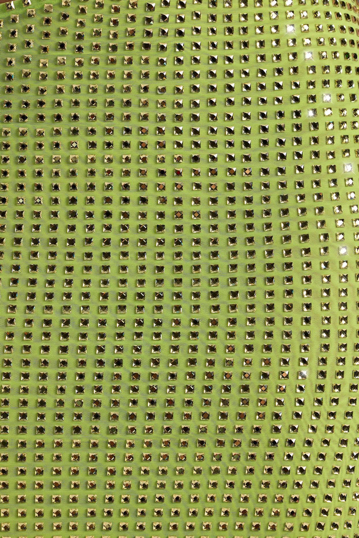 Embellished Cut-Out Bandeau Maxi Dress in Pear Green Product Image