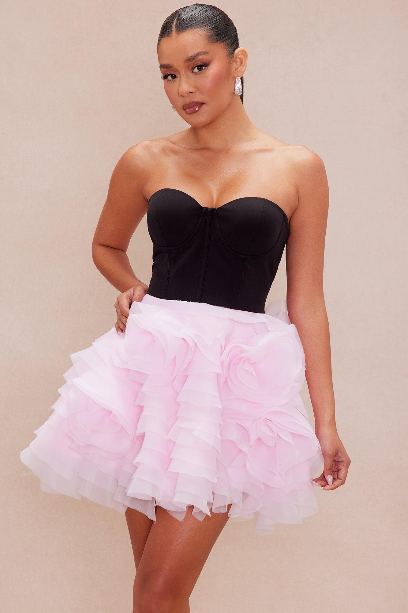 Rosie Tulle Mini Dress - Black/combo Product Image