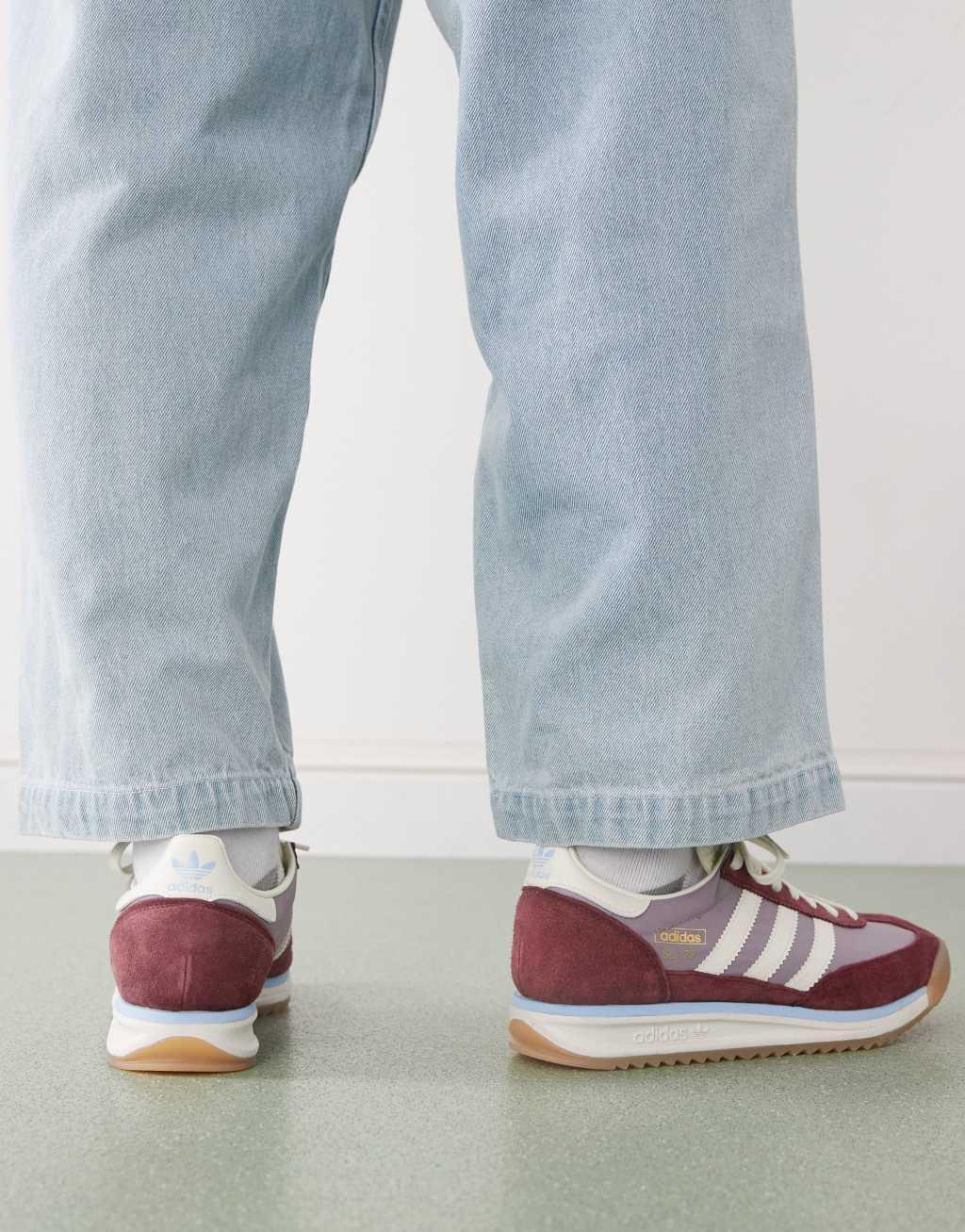 adidas Originals SL 72 RS sneakers in purple and white Product Image