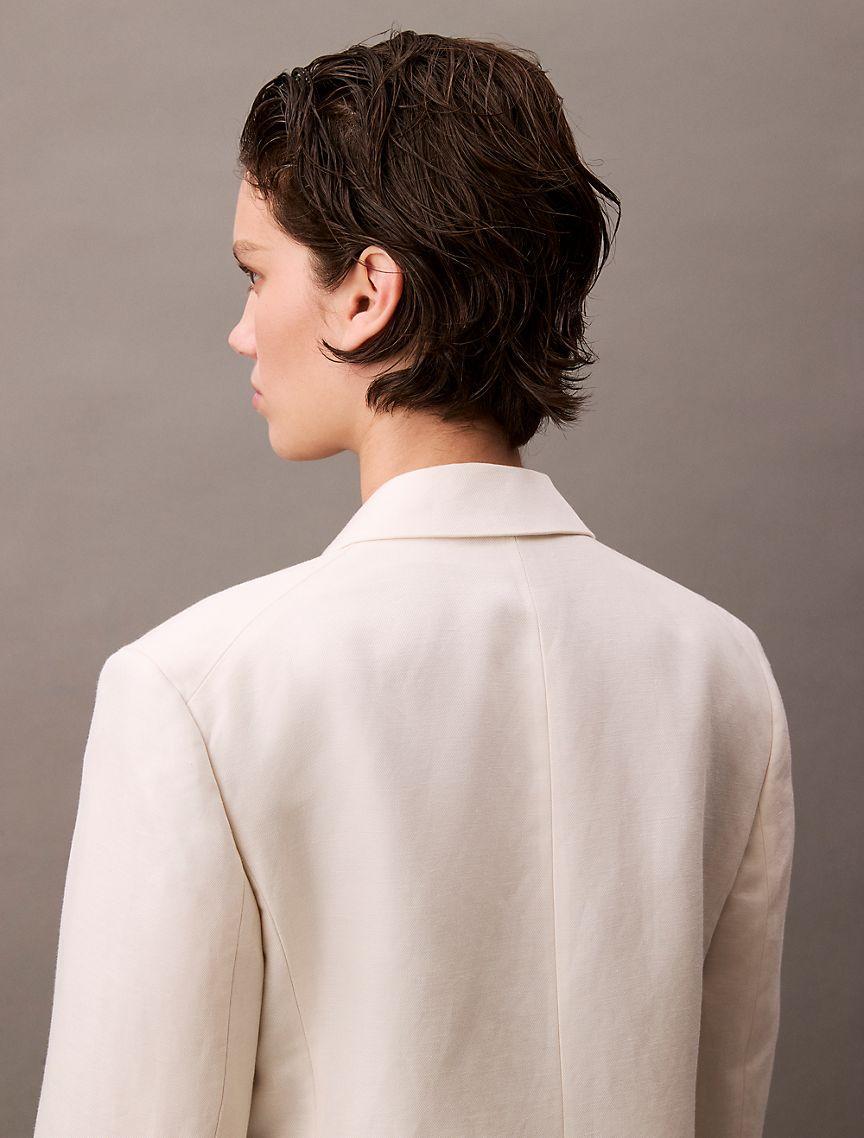 Relaxed Linen Blend Blazer Product Image