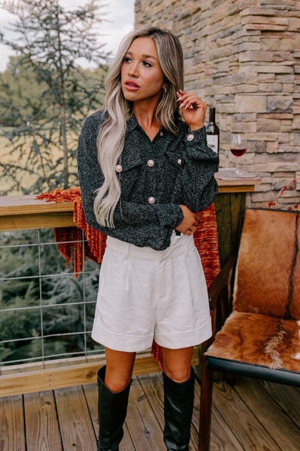 Fashion Diary Tweed Knit Button Up Product Image