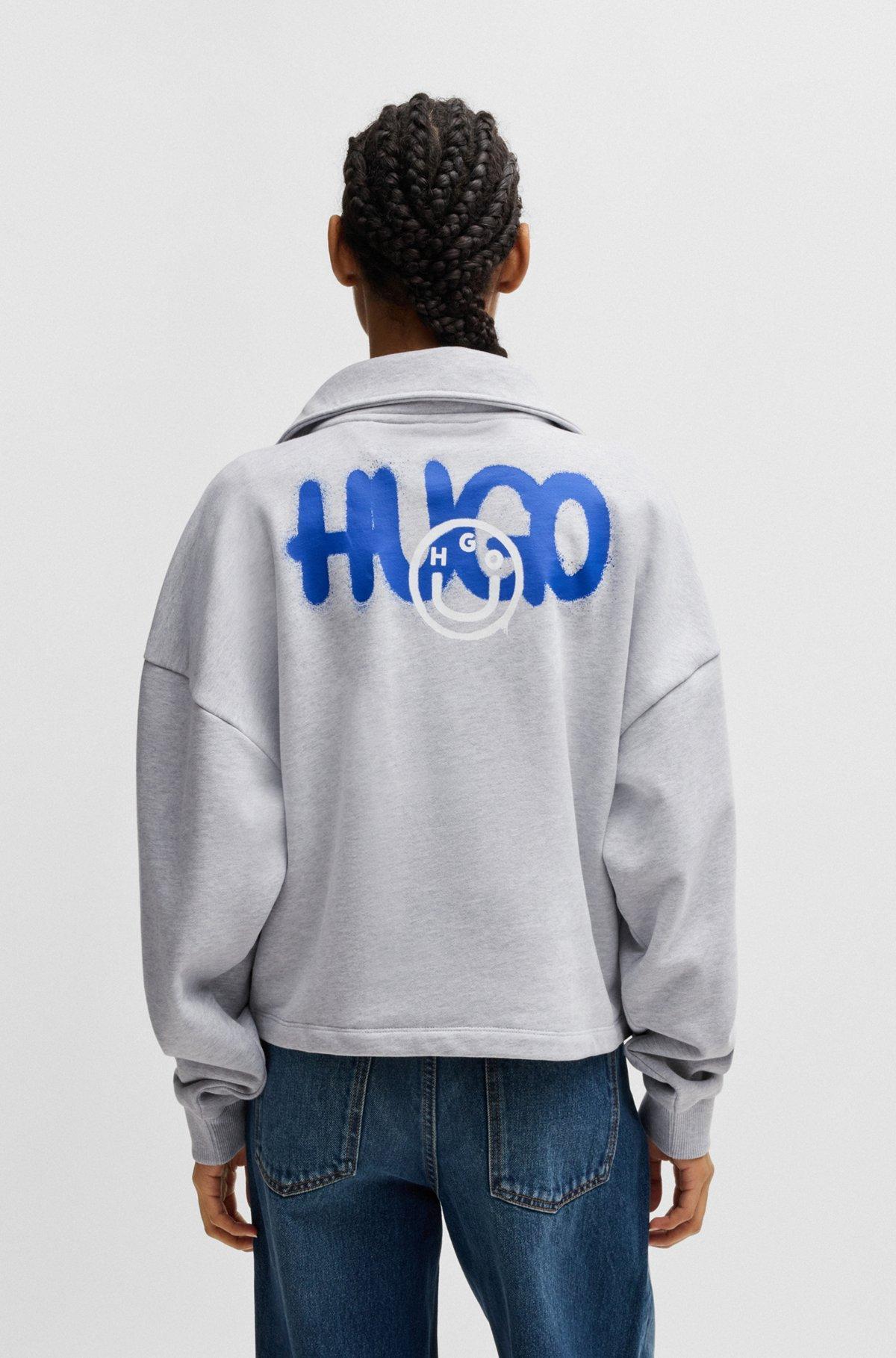 Cotton-terry sweatshirt with seasonal logo graphics Product Image