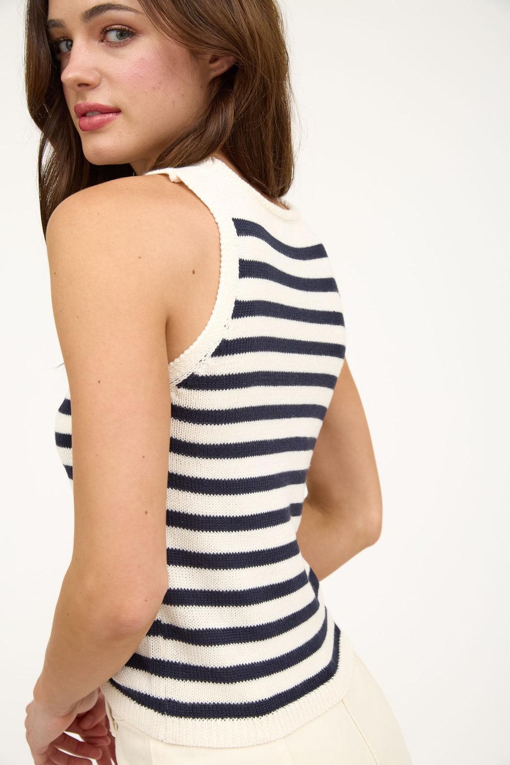 Stripe Cropped Tank Product Image