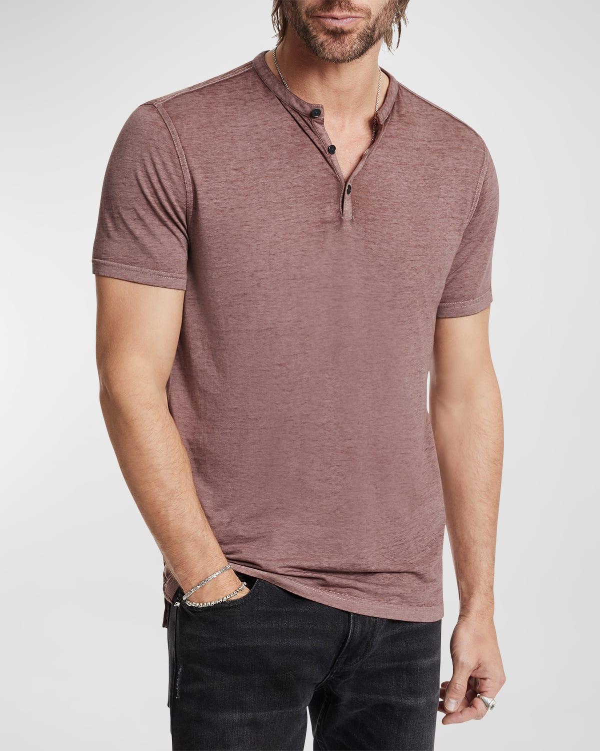John Varvatos Duke Henley (Spruce) Men's Clothing Product Image