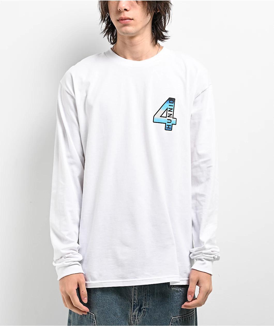 4Hunnid Streets On Lock White Long Sleeve T-Shirt Product Image