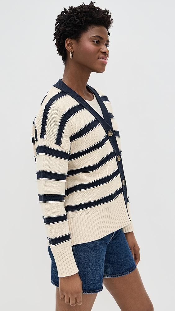 Madewell Oversized Cotton Cardigan in Stripe | Shopbop Product Image