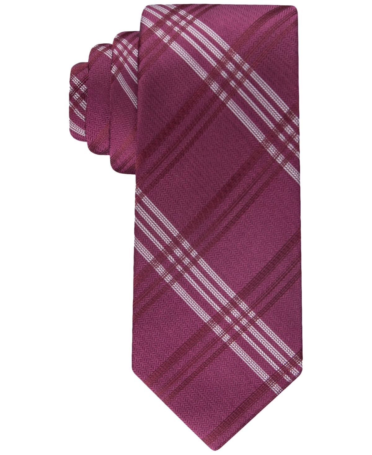 Calvin Klein Mens Herringbone Windowpane Tie Product Image