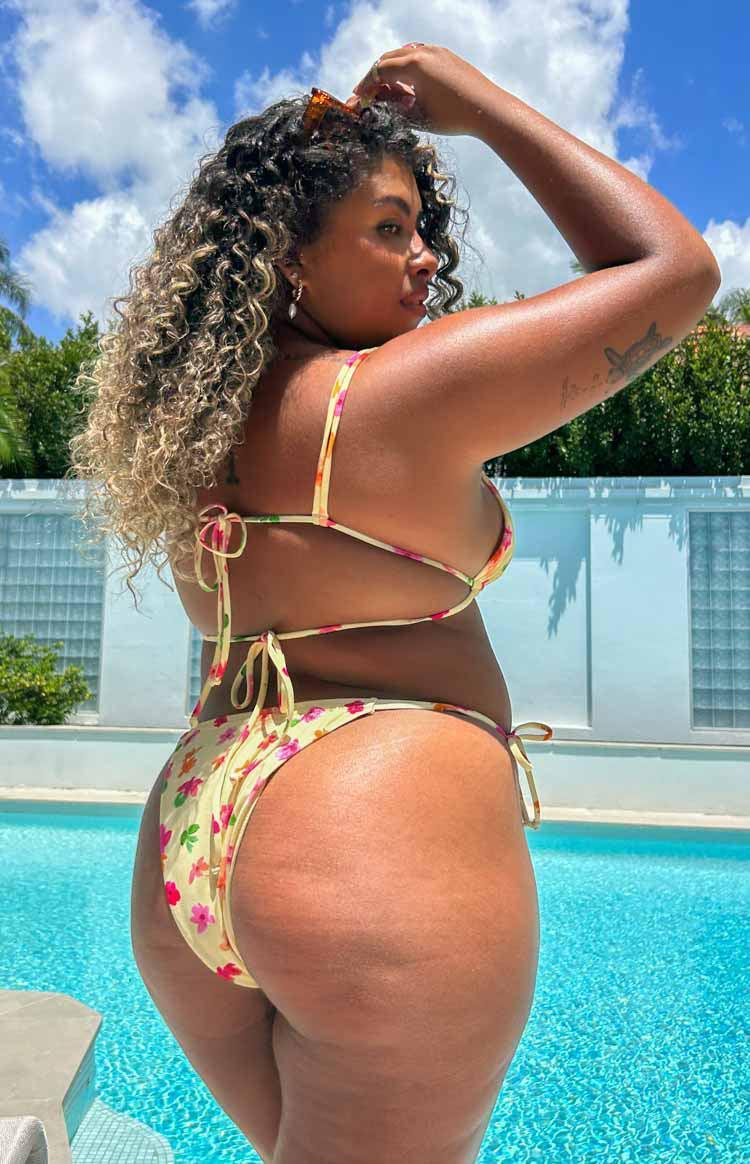 9.0 Swim Sumba Yellow Floral Bikini Bottom Product Image