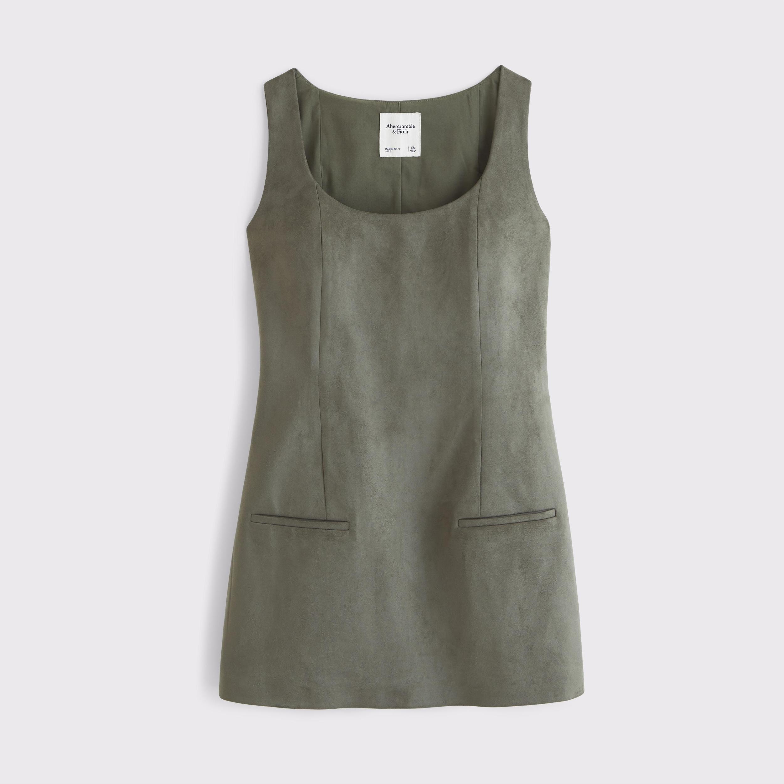 Vegan Suede Pinafore Mini Dress Product Image