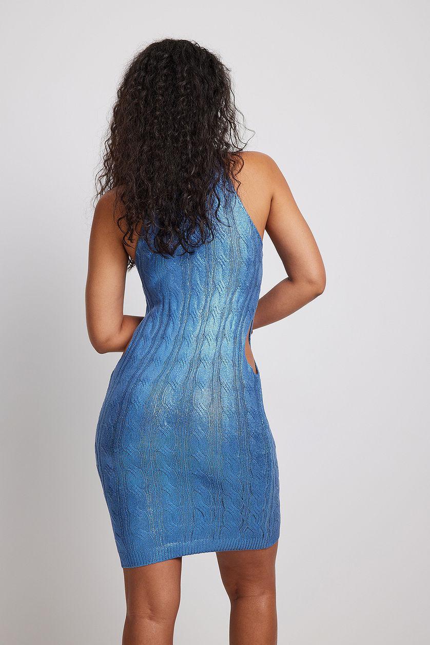 Knitted Cut Out Detail Mini Dress Product Image