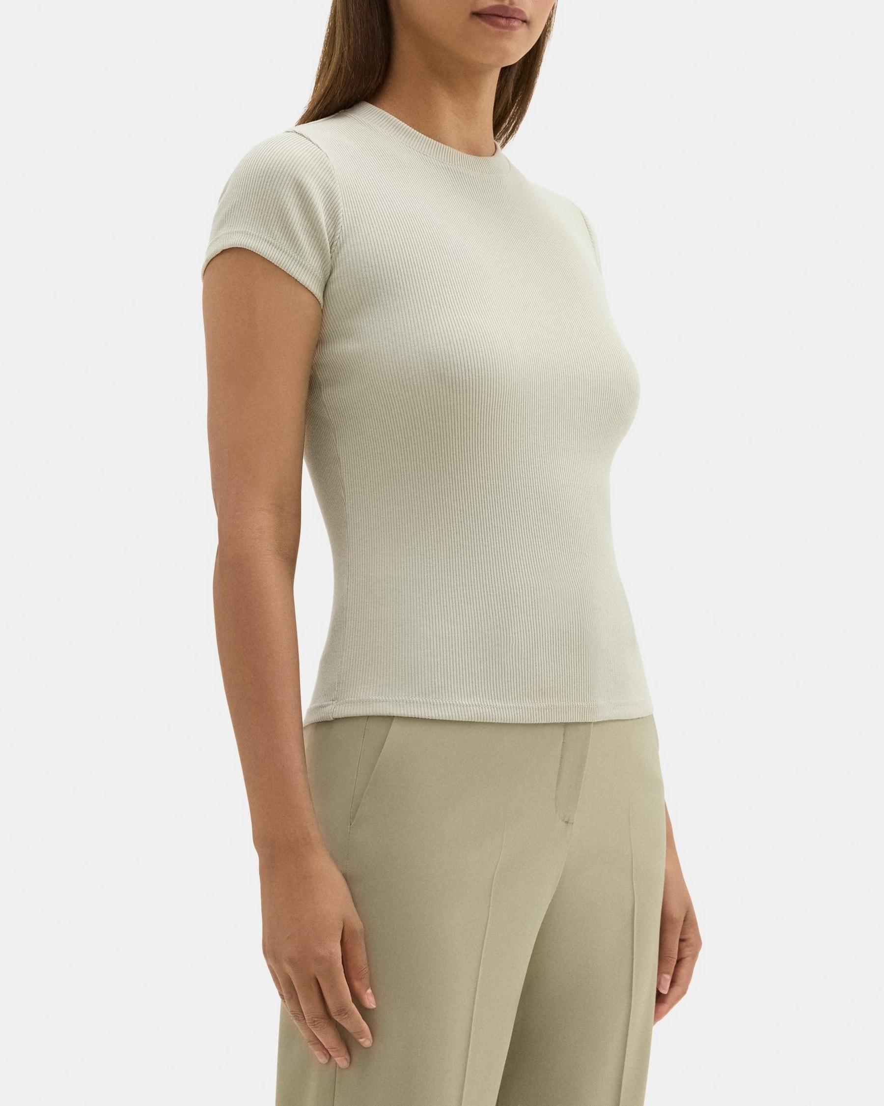 Tiny Tee in Ribbed Modal Cotton Product Image