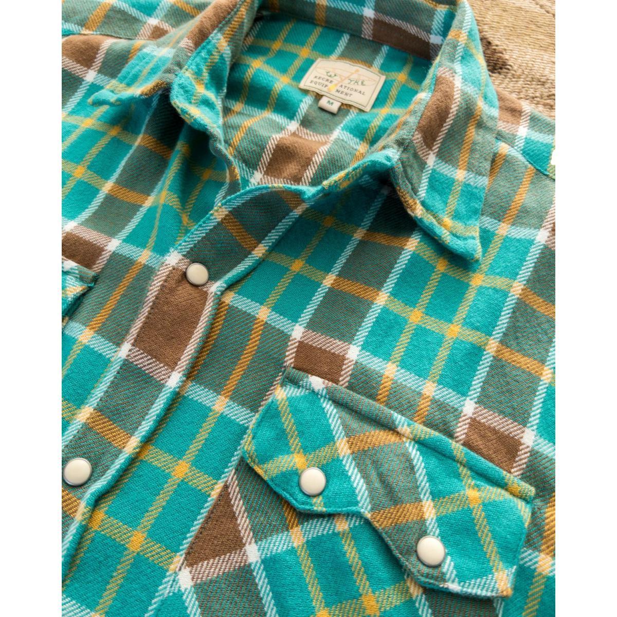 Washed Flannel Pearlsnap Shirt Riverbend Product Image