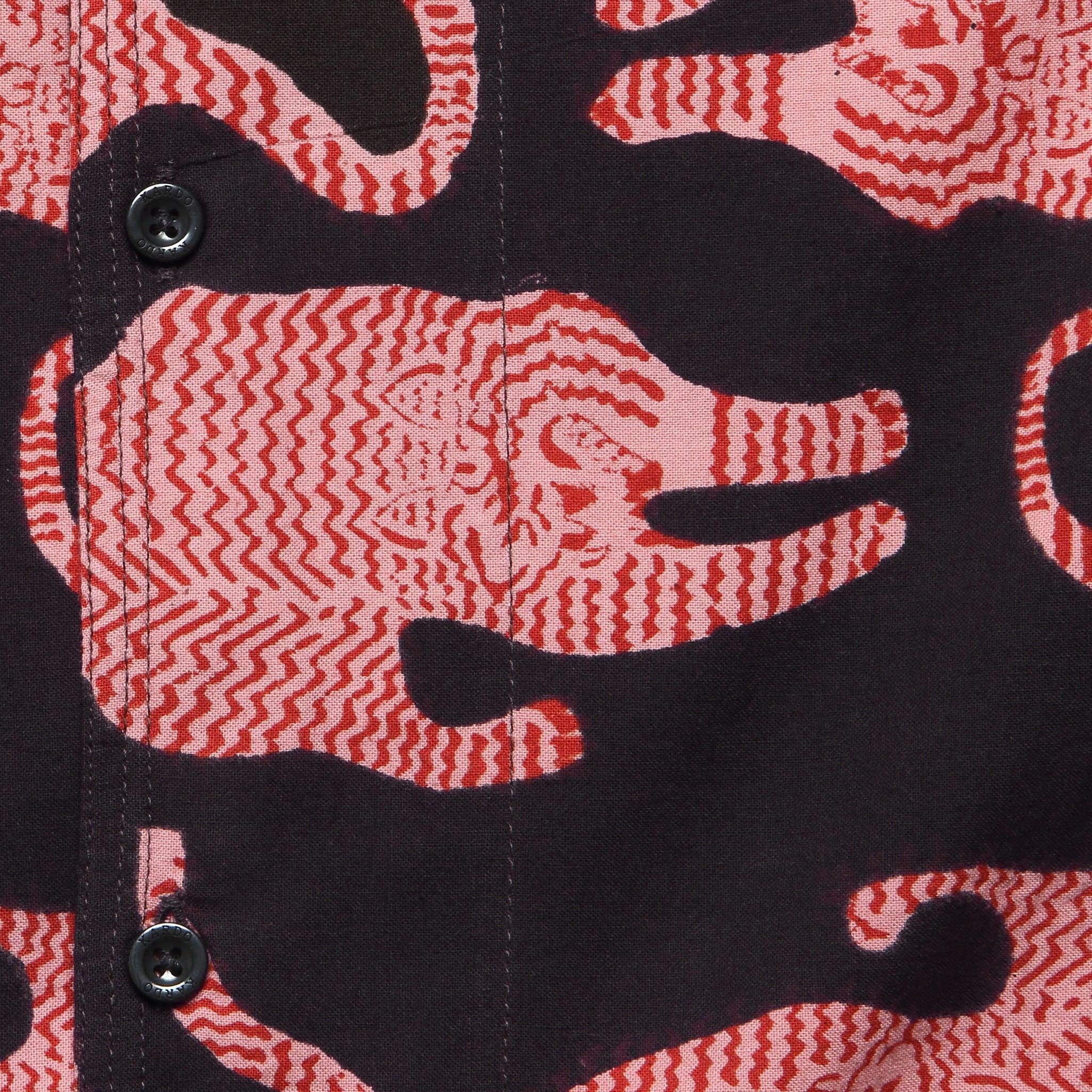Tiger Block Print Shirt - Black Product Image