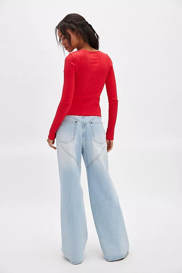 OneTeaspoon Blue Heart Love Machines Jeans Product Image