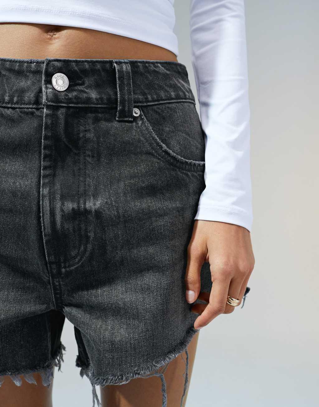 ASOS DESIGN denim relaxed short Product Image