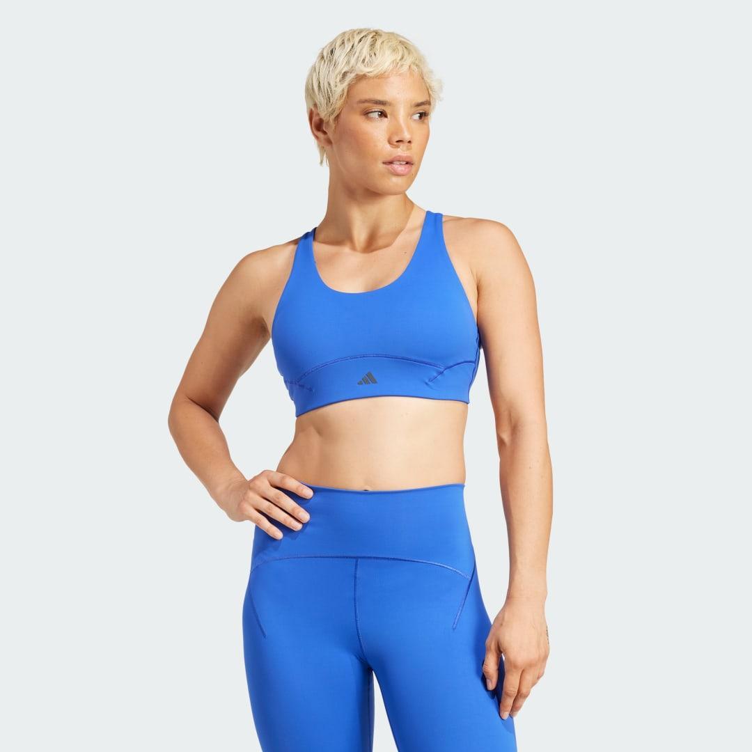 adidas All Me Luxe Medium-Support Bra Core Black 2XS C-D Womens Product Image