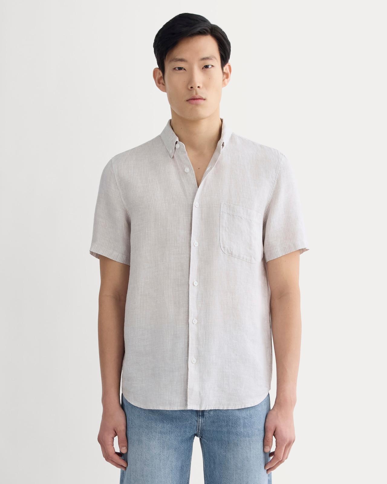 The Classic Short-Sleeve Shirt in Linen Product Image