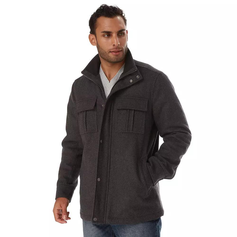 Big & Tall Apt. 9® Wool Multi-pocket Car Coat, Men's, Size: XL Tall, Gray Product Image