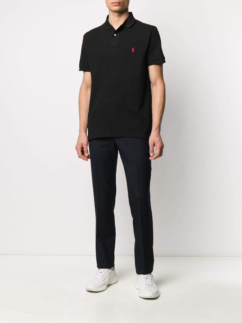 embroidered logo polo shirt Product Image