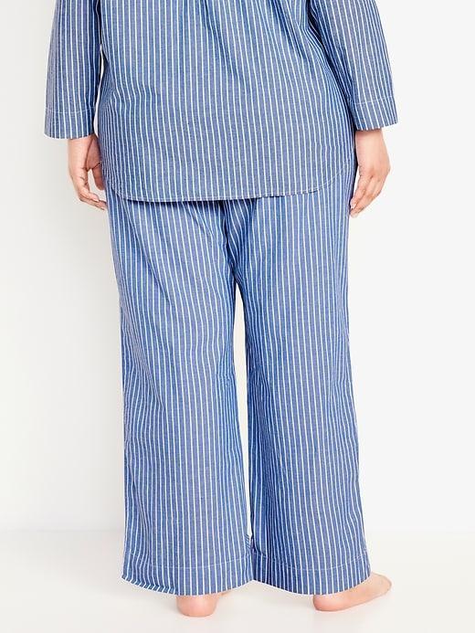 High-Waisted Poplin Pajama Pant Product Image