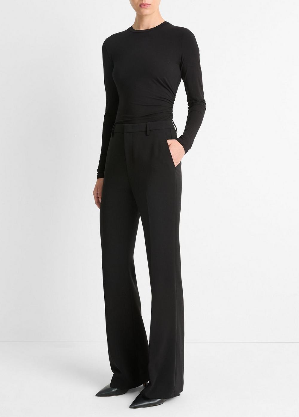 Womens Mid-Rise Tailored Flare Pant, Black, Size 4 Vince Product Image