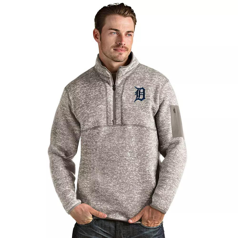 Men's Oakland Athletics 1/4 Zip Pullover Sweater, Size: Medium, Beige Product Image