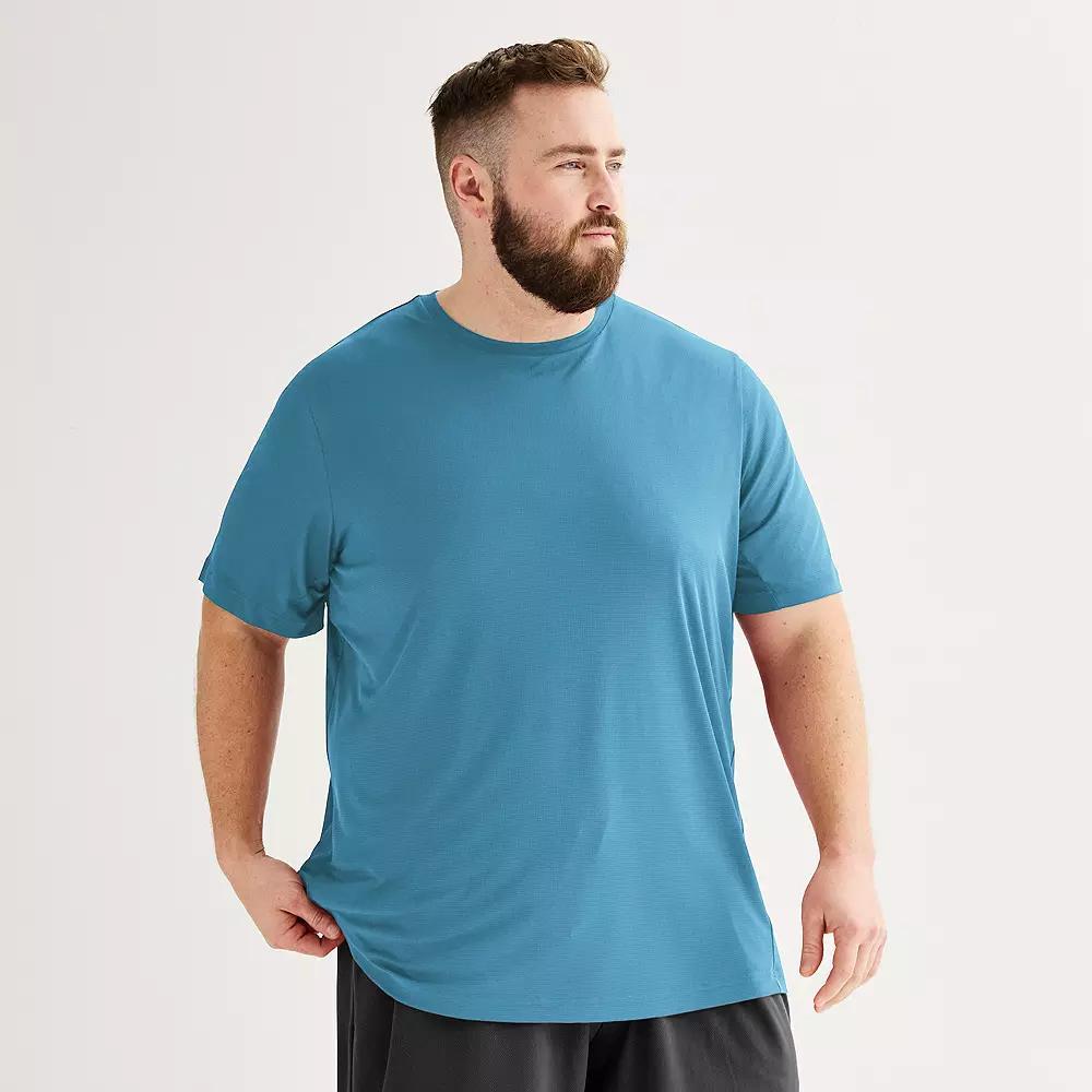 Big & Tall Tek Gear® Dry Tek Tee, Men's, Size: XL Tall, Red Grid Product Image
