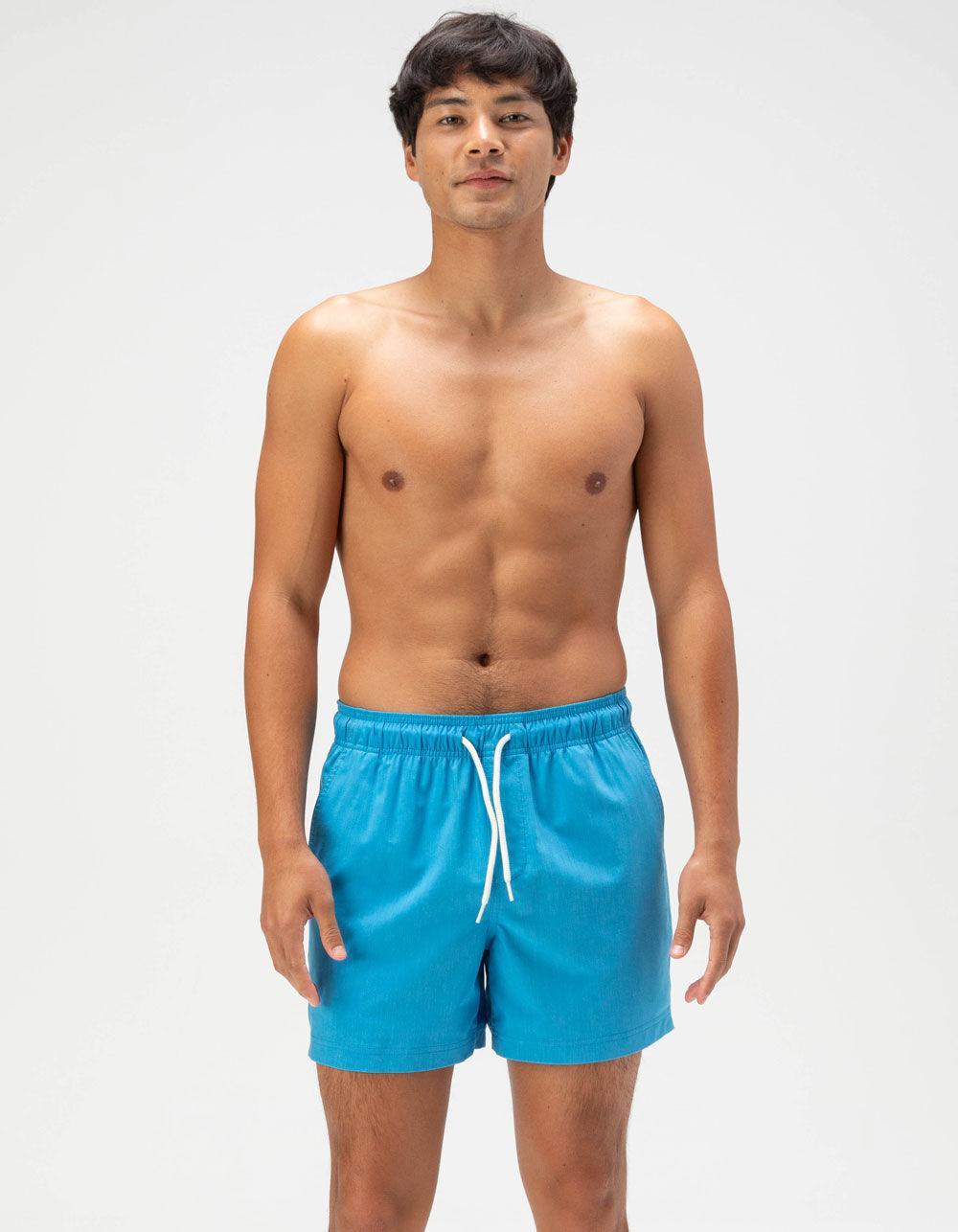 RSQ Mens Solid Swim Shorts - MEDIUM BLUE Product Image