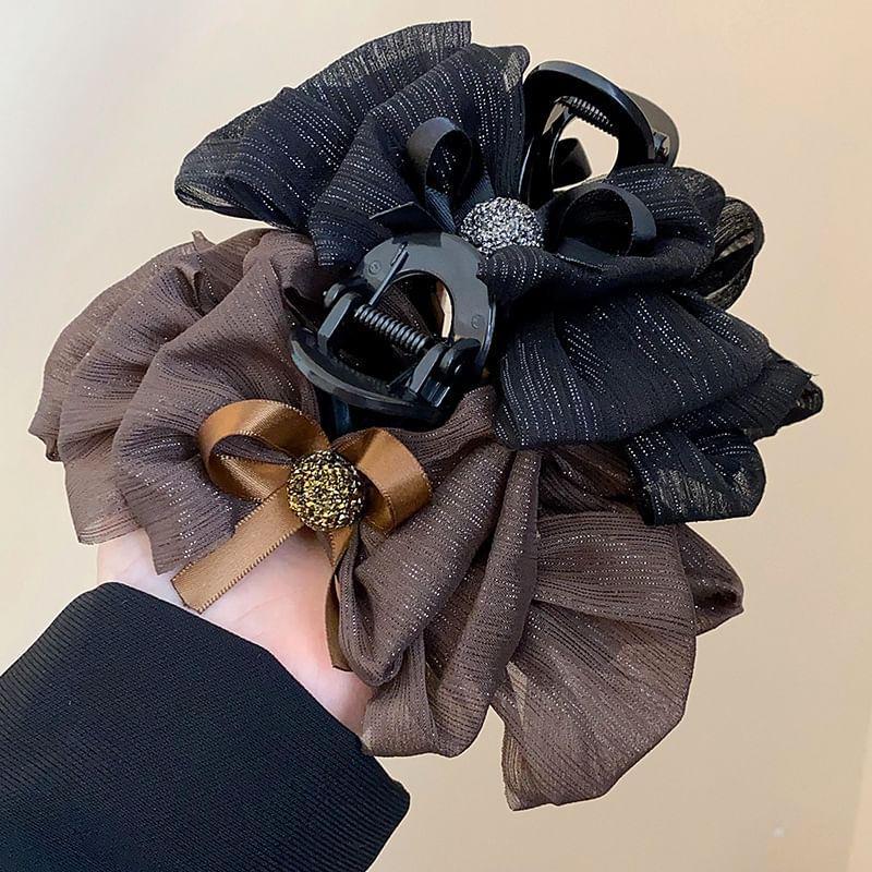 Mesh Bow Hair Claw Clip Product Image