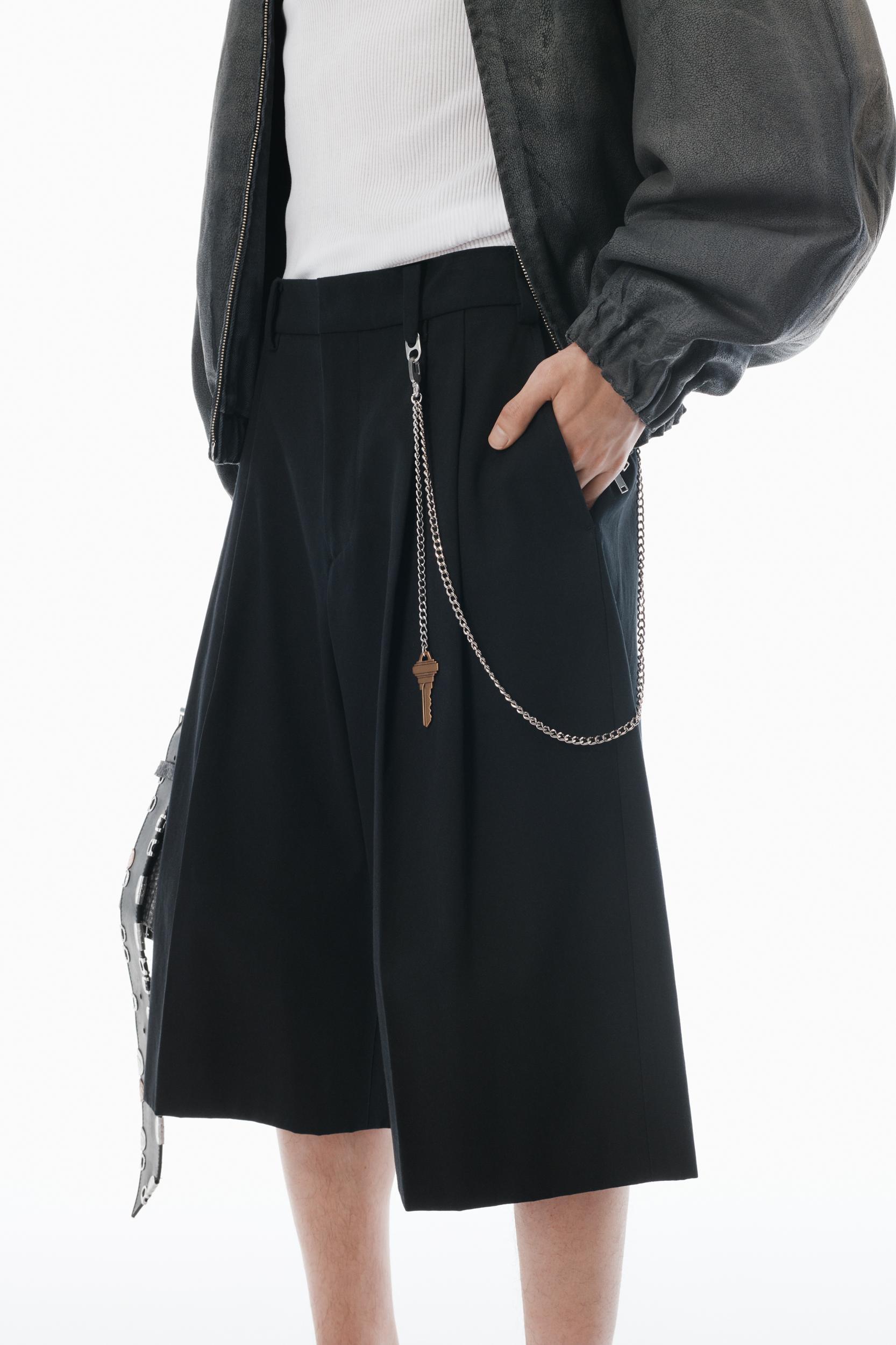 Black Leather Trompe-l'oeil Jacket Product Image