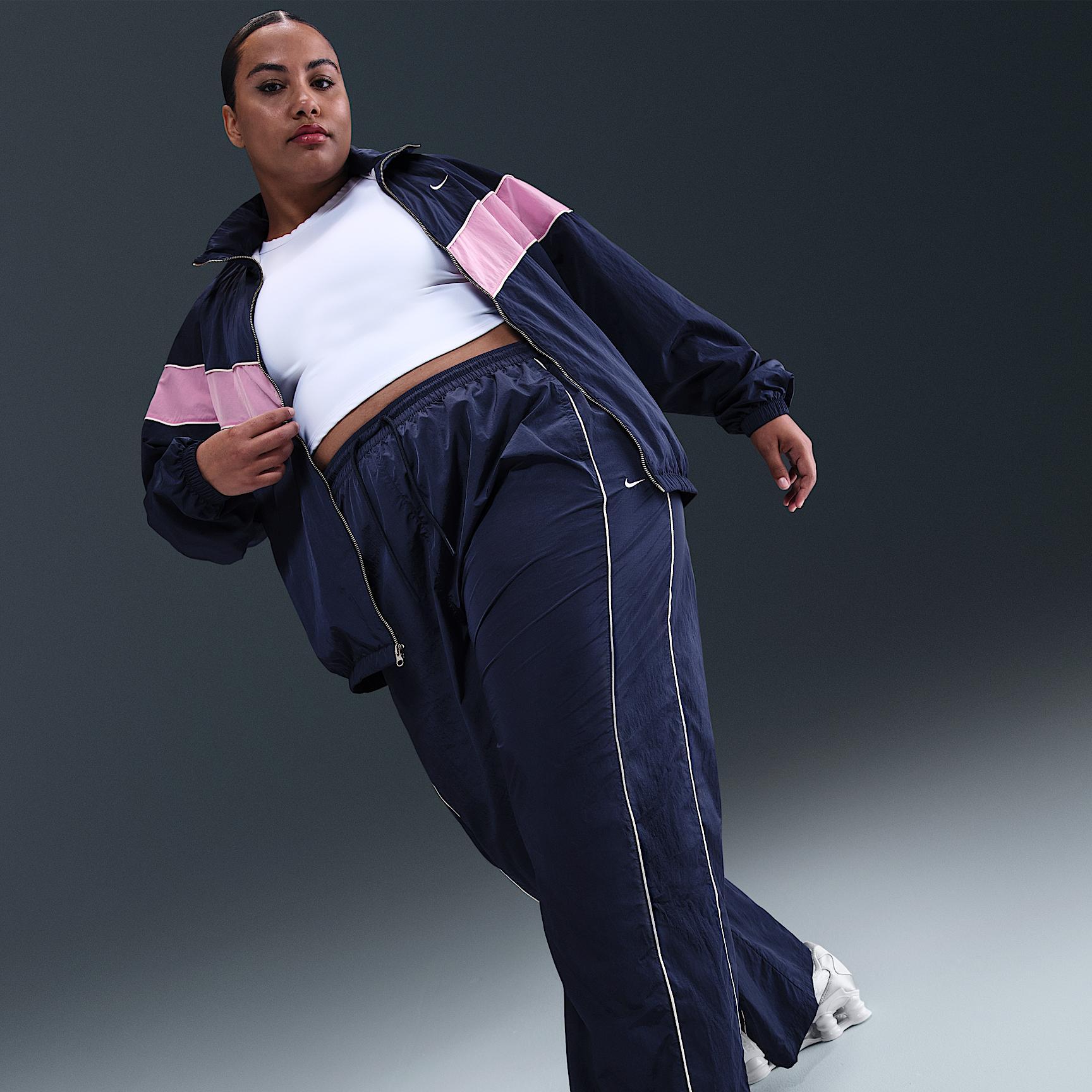 Nike Women's Windrunner High-Waisted Woven Open-Hem Pants (Plus Size) Product Image