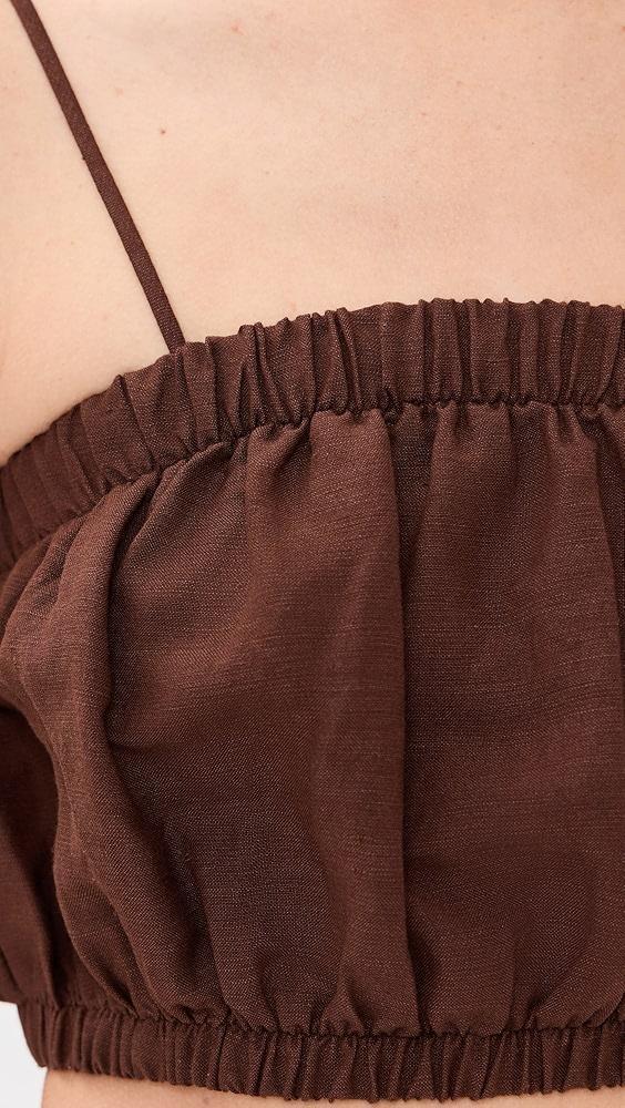 LE BOP Camille Cropped Linen Top | Shopbop Product Image