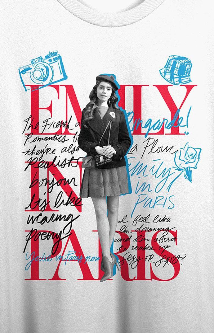 Juniors' Emily in Paris Sketch Art Graphic Tee, Girl's, Size: XS, White Product Image