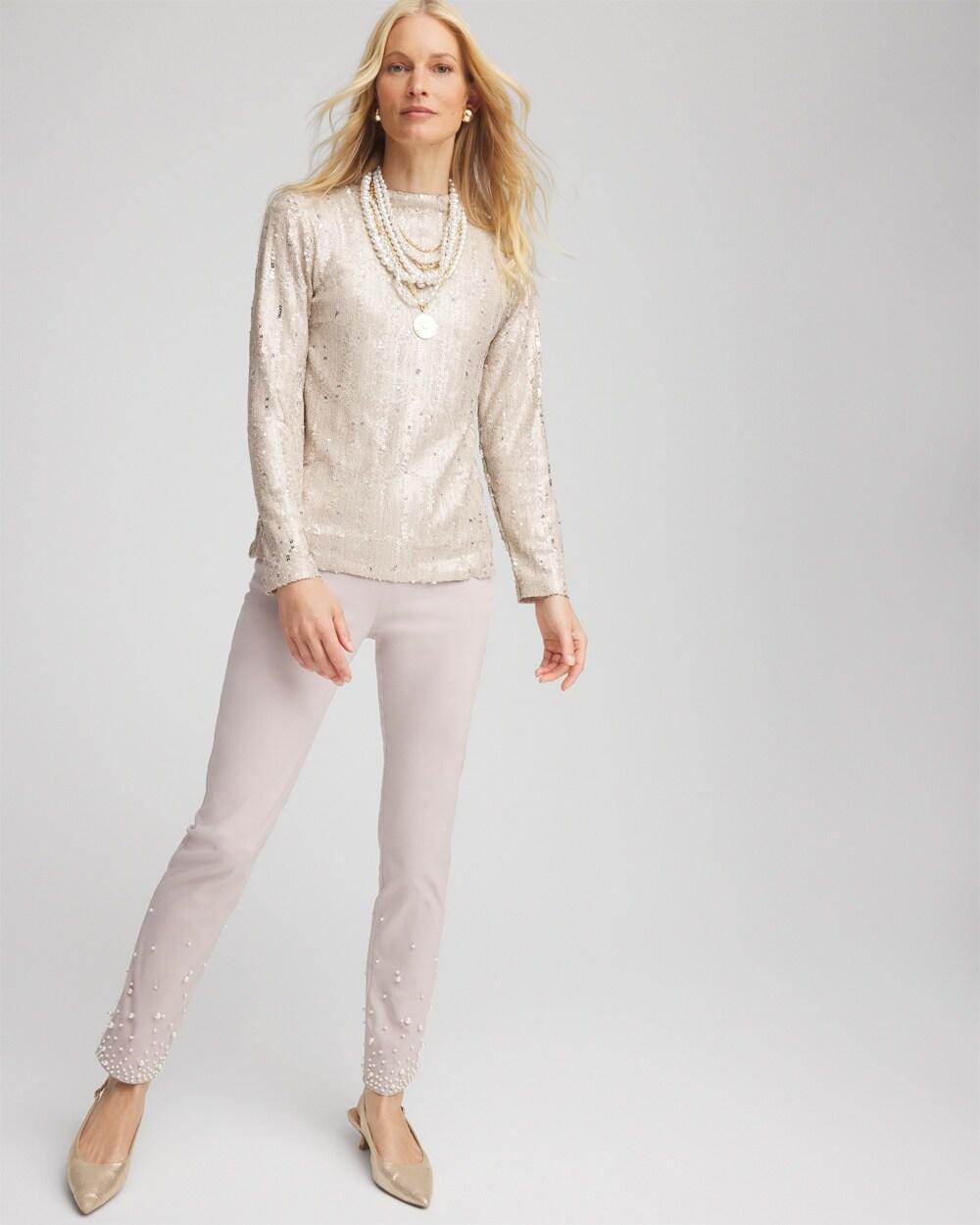Brigitte Diamond Print Slim Ankle Pants Product Image