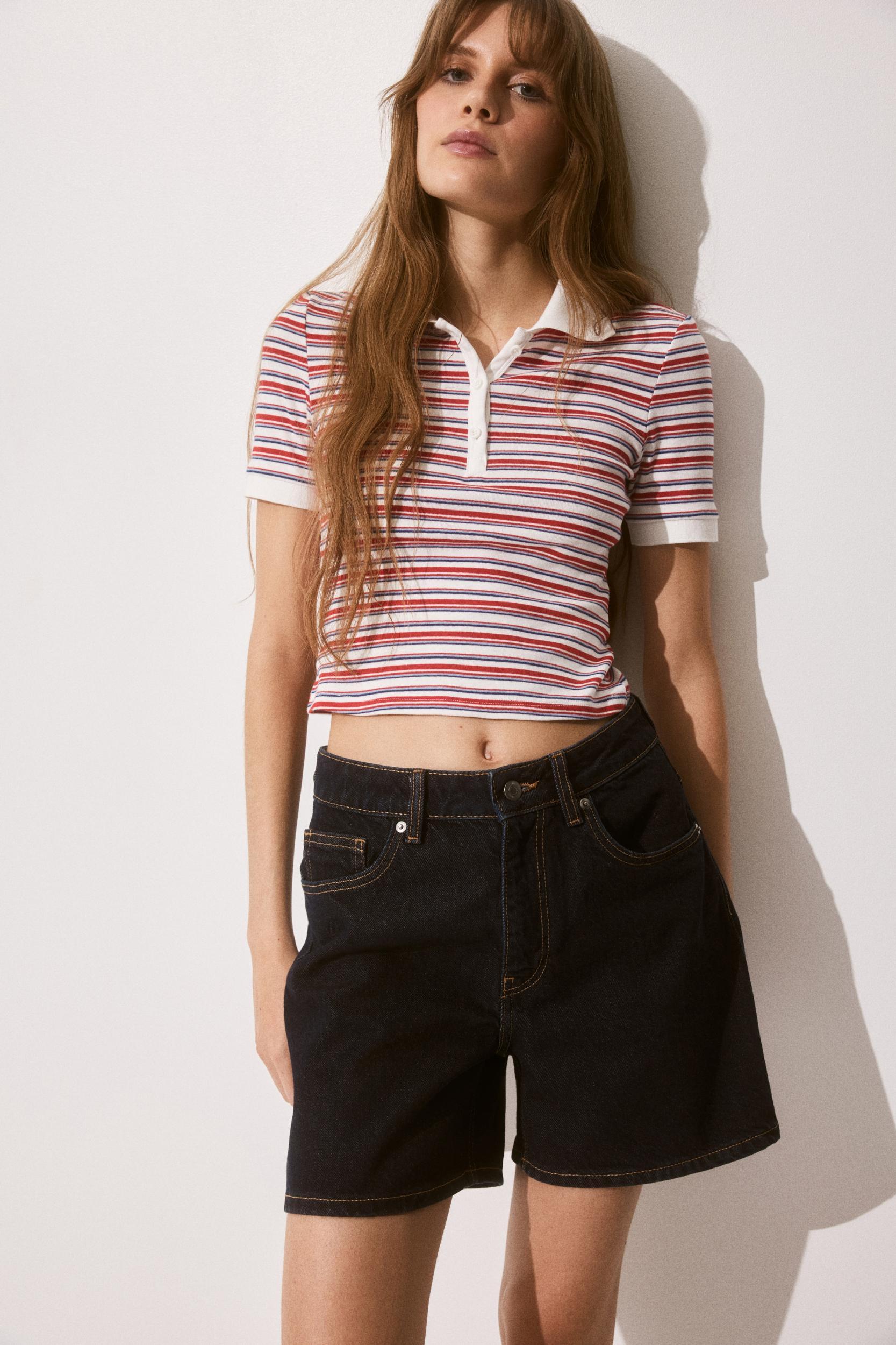 High Denim Shorts Product Image