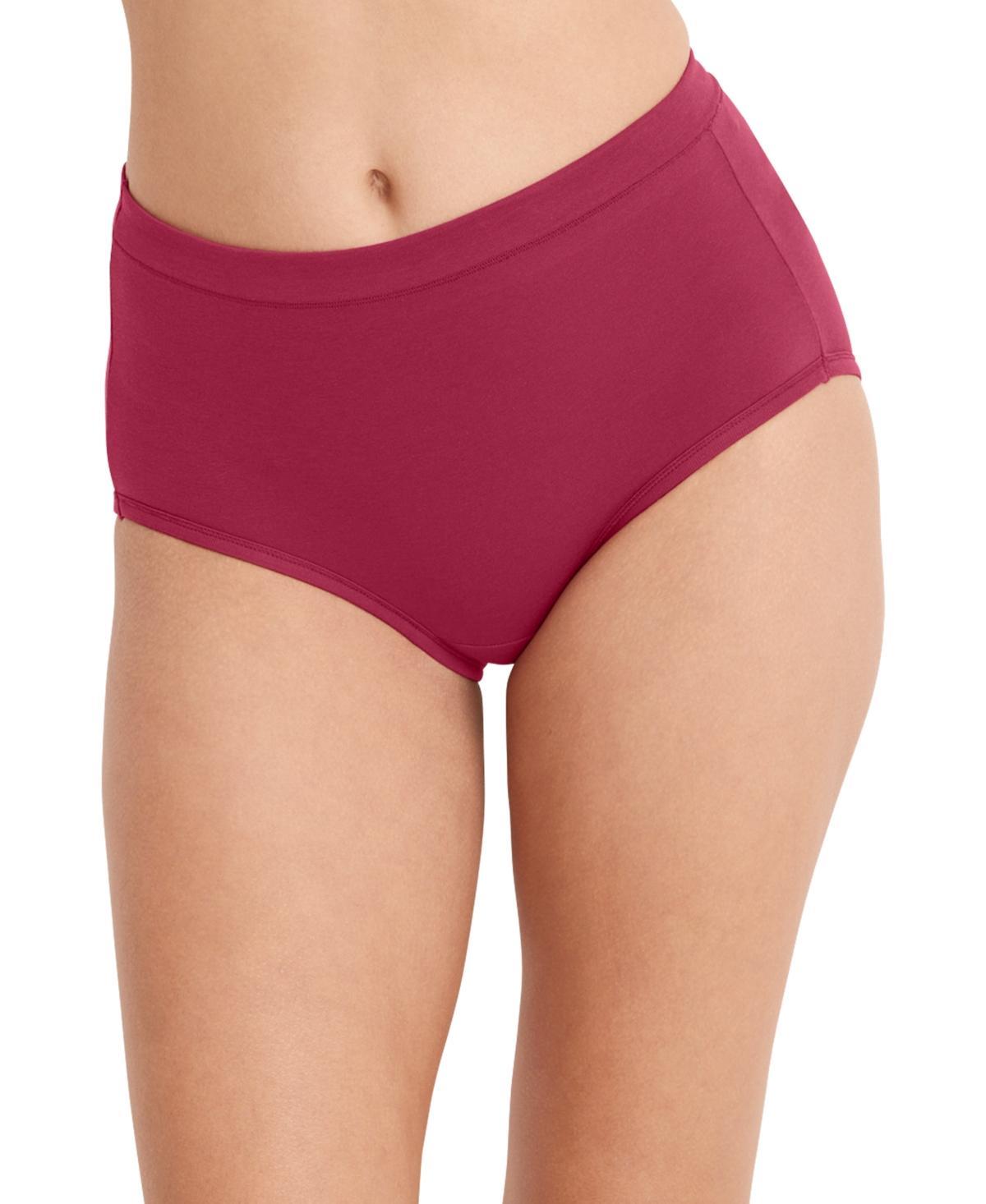 Womens Jockey Cotton Stretch Brief Panty 1556, Gray Grey Product Image