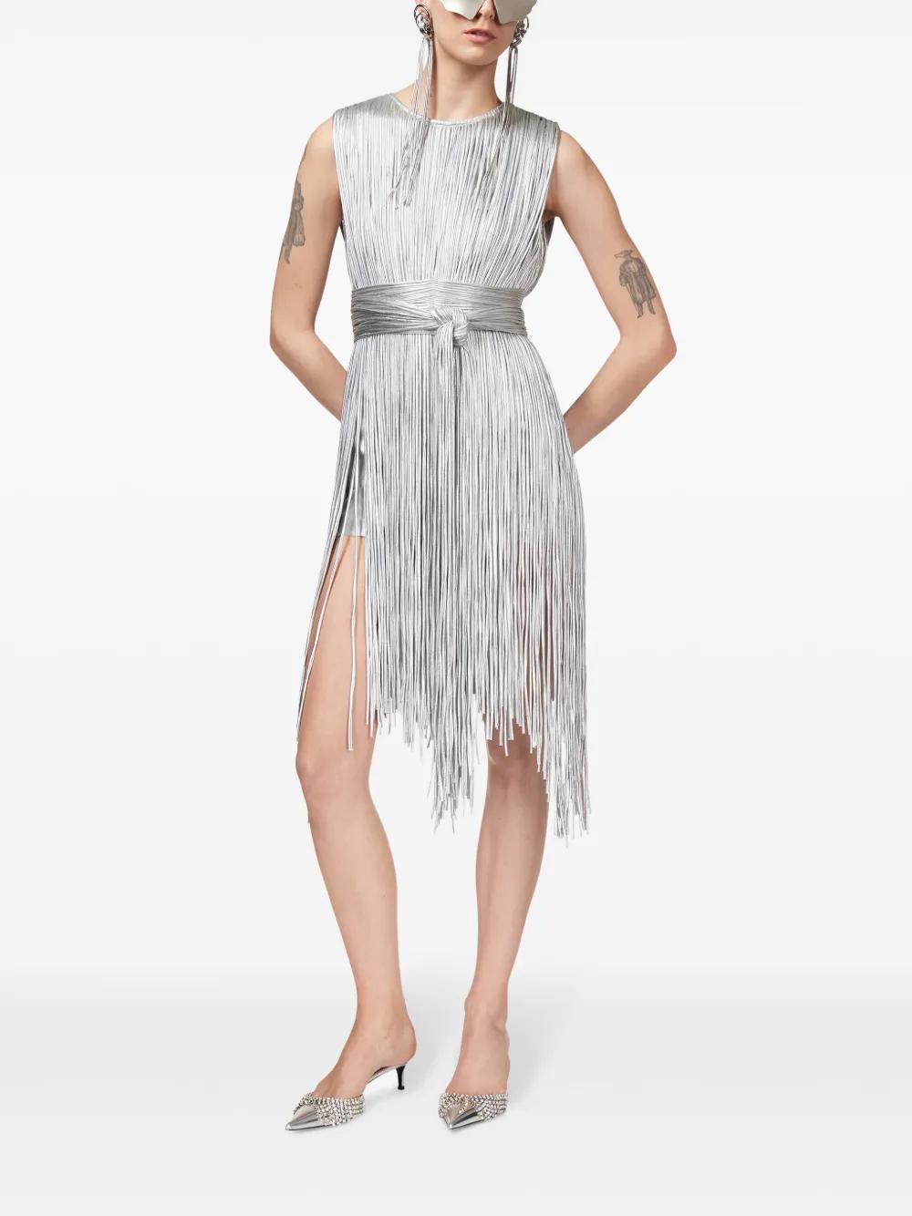 metallic fringe minidress Product Image
