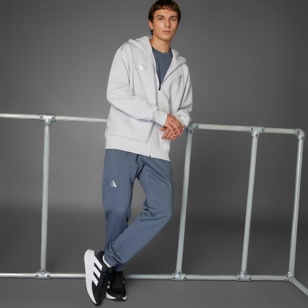 adidas Boston Marathon 2025 Full Zip Hoodie Dash Grey 2XL Mens Product Image