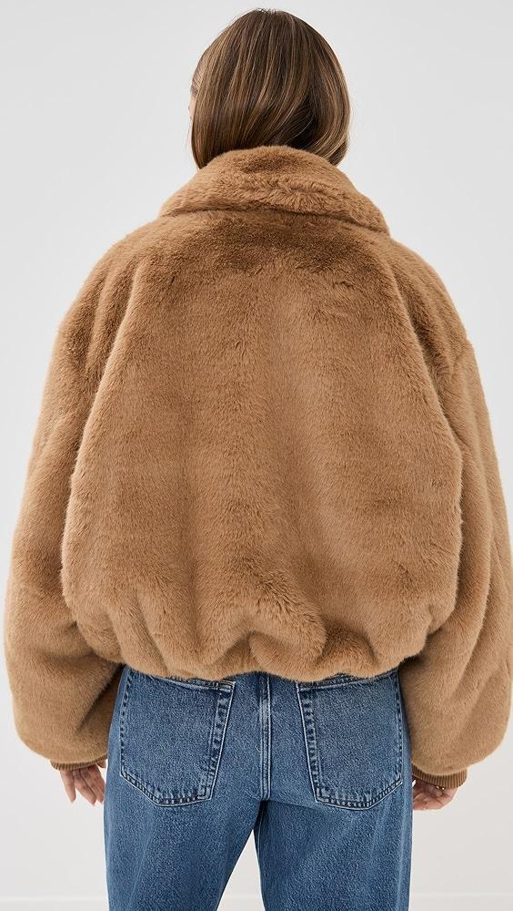 Good American Faux Fur Collared Coat | Shopbop Product Image