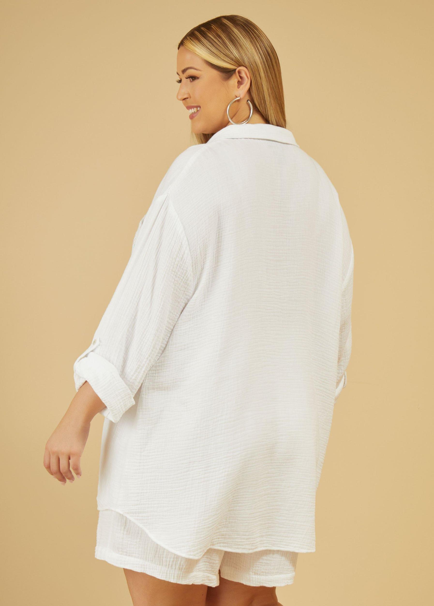 Chill Out Embroidered Gauze Shirt Product Image