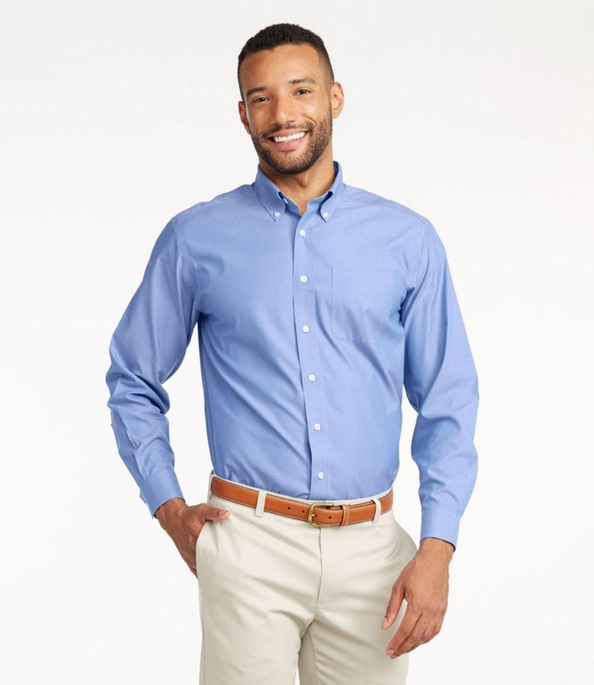 
                            Men's Wrinkle-Free Pinpoint Oxford Cloth Shirt, Traditional Fit
                         Product Image