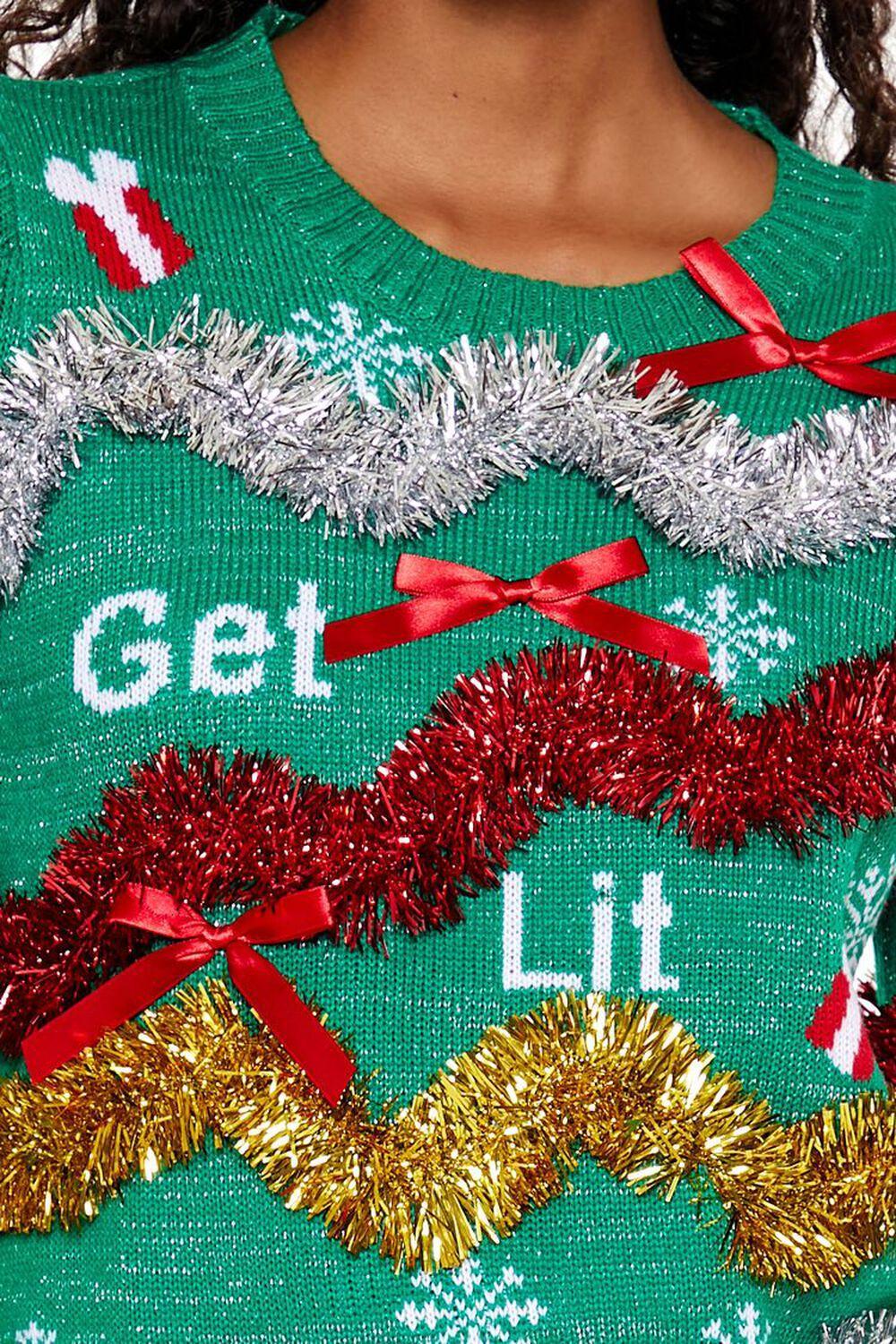 Get Lit Christmas Sweater | Forever 21 Product Image