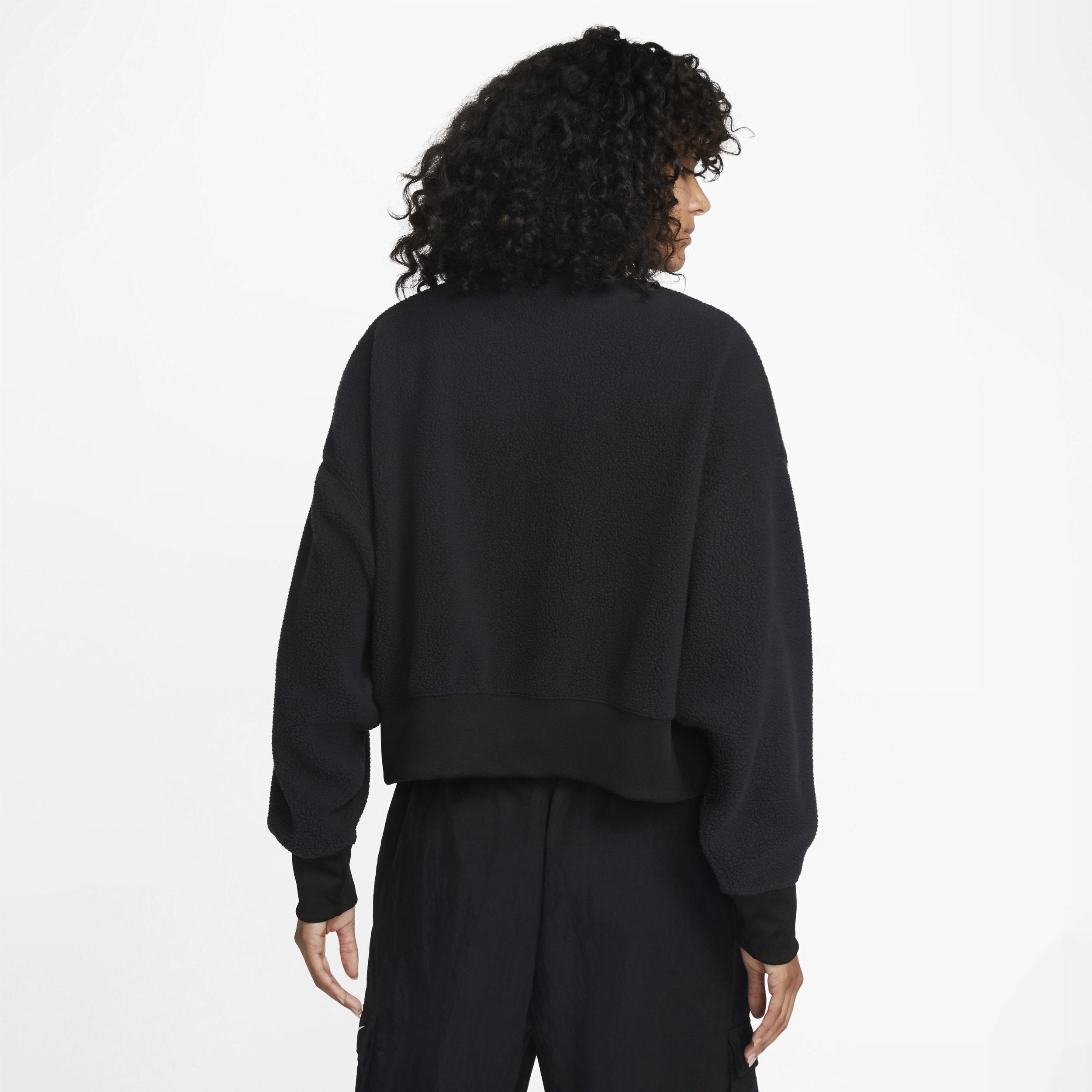 Womens Nike Sportswear Plush Oversized Crew-Neck Mod Crop Sweatshirt Product Image