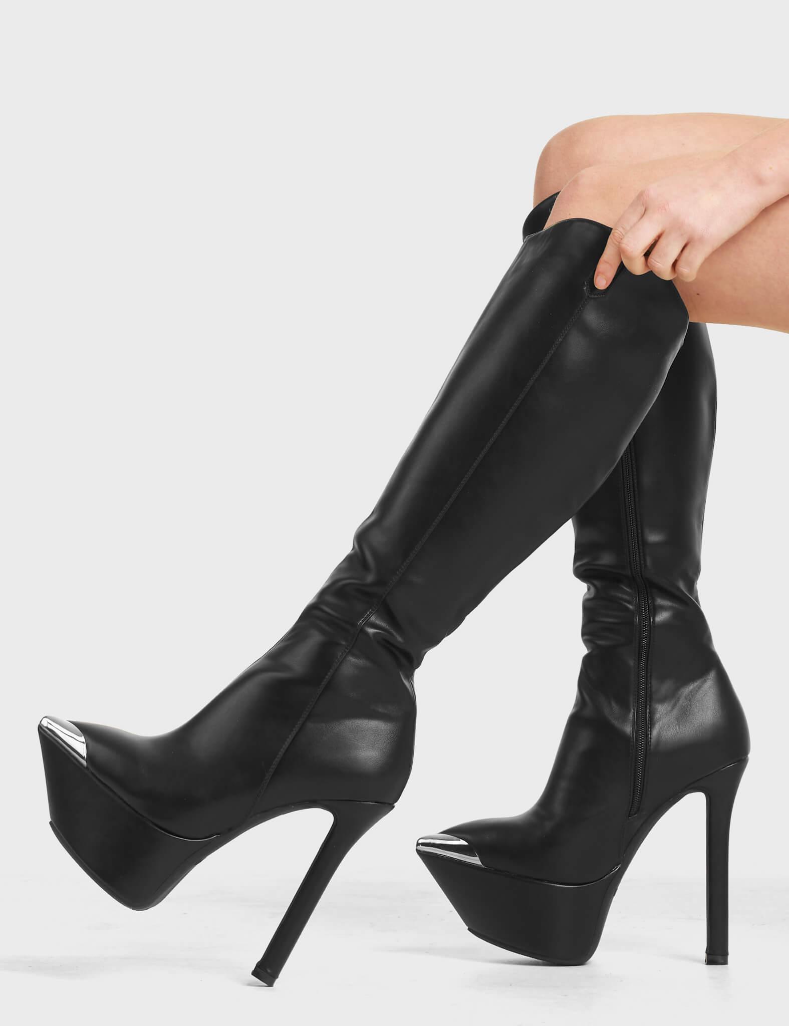 Seal My Fate Platform Knee High Boots Product Image