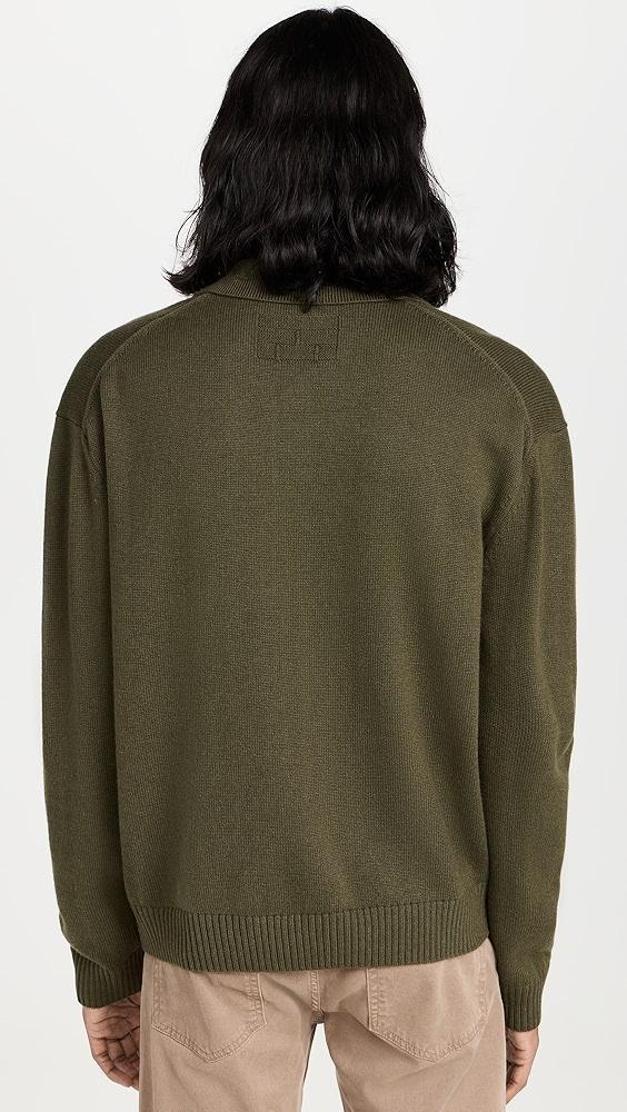 FRAME Silk Blend Polo Sweater | Shopbop Product Image