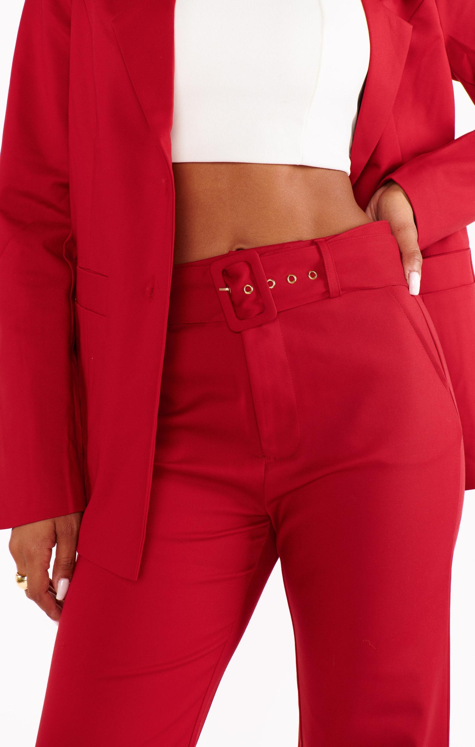 DJ Cropped Pants ~ Red Suiting Product Image