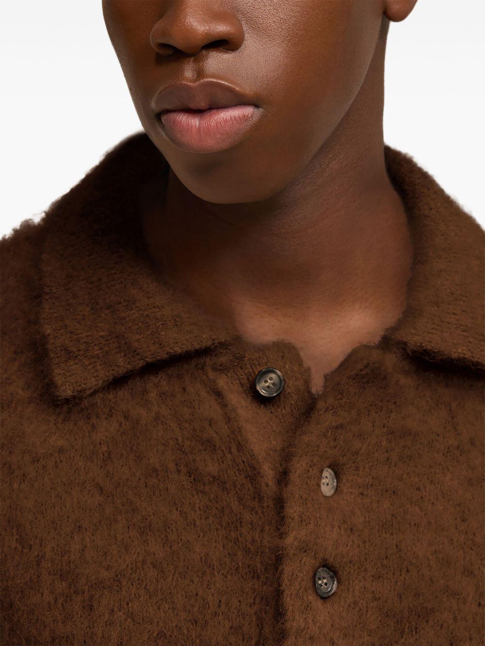 brushed-finish polo-collar jumper  Product Image